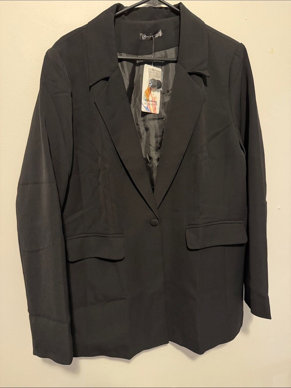 Classic Black Single-Button Women's Blazer